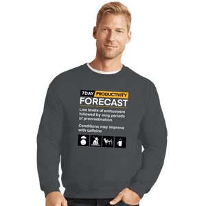 Secret_Shirts Crewneck Sweater, Unisex / Small / Charcoal Productivity Forecast