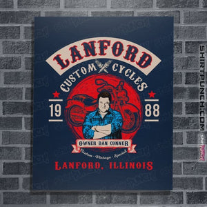 Secret_Shirts Posters / 4"x6" / Navy Lanford Custom Cycles