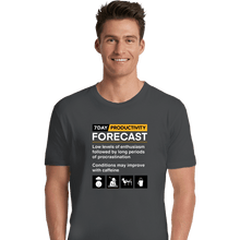 Load image into Gallery viewer, Secret_Shirts Premium Shirts, Unisex / Small / Charcoal Productivity Forecast
