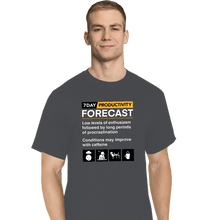 Load image into Gallery viewer, Secret_Shirts T-Shirts, Tall / Large / Charcoal Productivity Forecast
