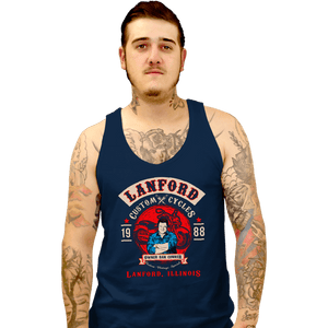 Secret_Shirts Tank Top, Unisex / Small / Navy Lanford Custom Cycles