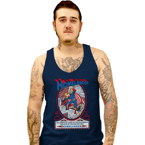 Secret_Shirts Tank Top, Unisex / Small / Navy Homelander Comic