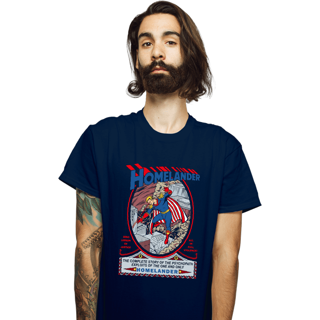 Secret_Shirts T-Shirts, Unisex / Small / Navy Homelander Comic