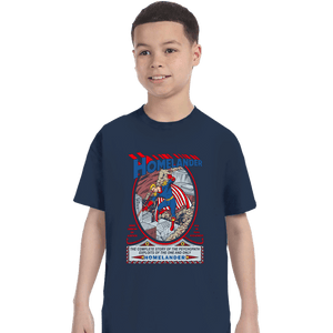 Secret_Shirts T-Shirts, Youth / XS / Navy Homelander Comic