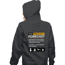 Load image into Gallery viewer, Secret_Shirts Zippered Hoodies, Unisex / Small / Dark Heather Productivity Forecast
