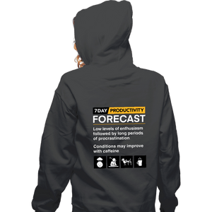 Secret_Shirts Zippered Hoodies, Unisex / Small / Dark Heather Productivity Forecast