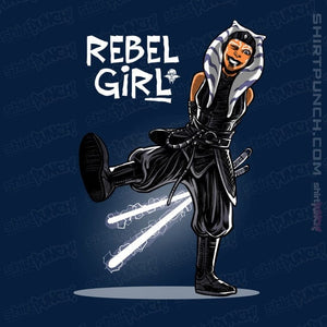 Secret_Shirts Magnets / 3"x3" / Navy Rebel Girl