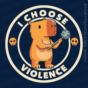 Secret_Shirts Magnets / 3"x3" / Navy Capybara Violence