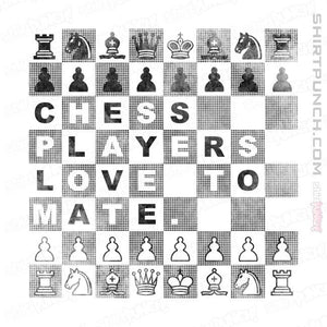 Shirts Magnets / 3"x3" / White Chess Players Love to Mate