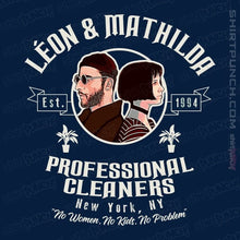 Load image into Gallery viewer, Secret_Shirts Magnets / 3&quot;x3&quot; / Navy Leon Mathilda Professional Cleaners
