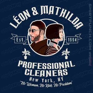 Secret_Shirts Magnets / 3"x3" / Navy Leon Mathilda Professional Cleaners