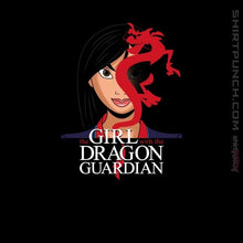 Load image into Gallery viewer, Shirts Magnets / 3&quot;x3&quot; / Black The Girl With The Dragon Guardian
