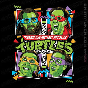 Secret_Shirts Magnets / 3"x3" / Black Thespian Mutant Nicolas Cage Turtles