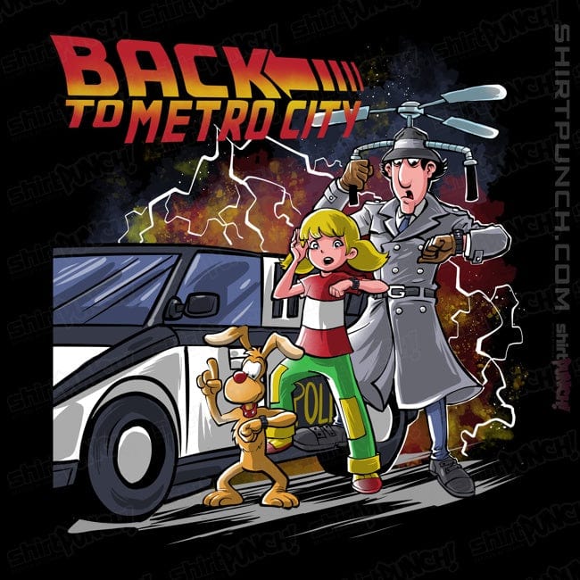 Inspector Gadget back to the future back to Metro City t-shirt, hoodie,  sweater, long sleeve and tank top