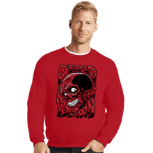 Load image into Gallery viewer, Daily_Deal_Shirts Crewneck Sweater, Unisex / Small / Red Dead By Dawn Skull
