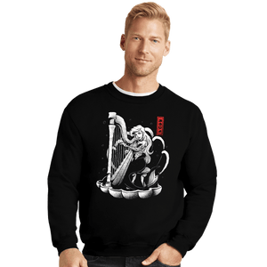 Daily_Deal_Shirts Crewneck Sweater, Unisex / Small / Black Sound Of The Sea