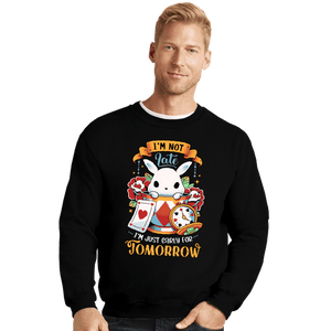 Secret_Shirts Crewneck Sweater, Unisex / Small / Black Wonderous Rabbit