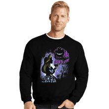Load image into Gallery viewer, Shirts Crewneck Sweater, Unisex / Small / Black We&#39;re All Mad Here
