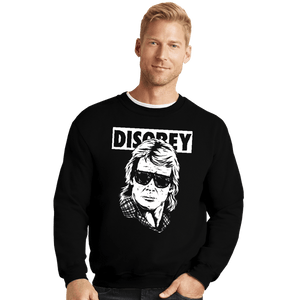 Secret_Shirts Crewneck Sweater, Unisex / Small / Black Live To Disobey