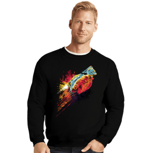 Secret_Shirts Crewneck Sweater, Unisex / Small / Black Human Rocket