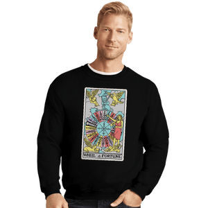 Shirts Crewneck Sweater, Unisex / Small / Black Wheel of Fortune