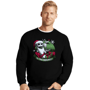 Daily_Deal_Shirts Crewneck Sweater, Unisex / Small / Black Is This Christmas?