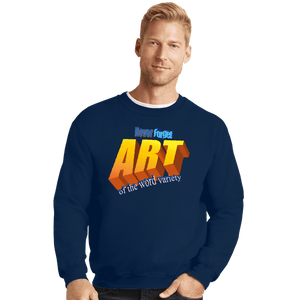 Secret_Shirts Crewneck Sweater, Unisex / Small / Navy Word Art