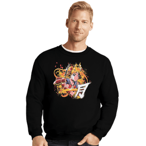 Shirts Crewneck Sweater, Unisex / Small / Black Samurai Moon