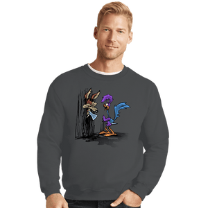 Secret_Shirts Crewneck Sweater, Unisex / Small / Charcoal The Shining Cartoon