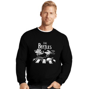 Secret_Shirts Crewneck Sweater, Unisex / Small / Black The Real Beetles