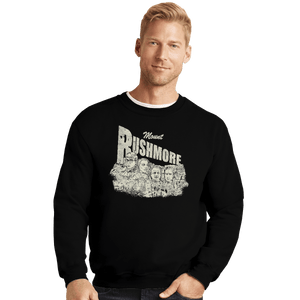 Shirts Crewneck Sweater, Unisex / Small / Black Mount Rushmore