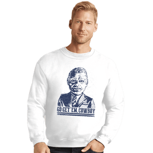 Shirts Crewneck Sweater, Unisex / Small / White Cowboy