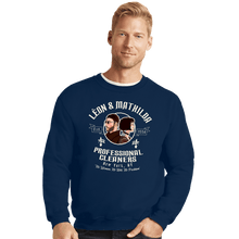 Load image into Gallery viewer, Secret_Shirts Crewneck Sweater, Unisex / Small / Navy Leon Mathilda Professional Cleaners
