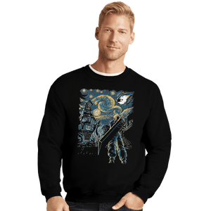 Shirts Crewneck Sweater, Unisex / Small / Black Starry Remake