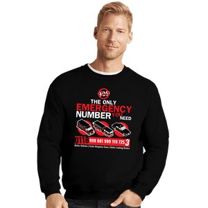 Secret_Shirts Crewneck Sweater, Unisex / Small / Black Emergency Number