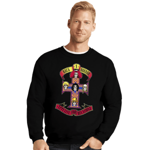 Shirts Crewneck Sweater, Unisex / Small / Black Rock N Horror