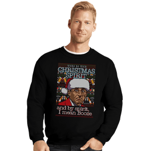 Shirts Crewneck Sweater, Unisex / Small / Black Christmas Spirit