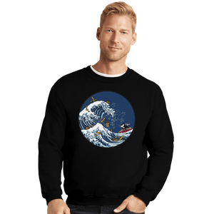 Shirts Crewneck Sweater, Unisex / Small / Black Kanagawa Brooms