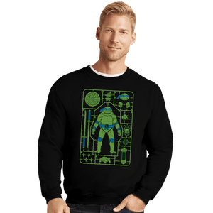 Daily_Deal_Shirts Crewneck Sweater, Unisex / Small / Black Leonardo Model Sprue
