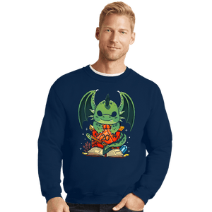 Shirts Crewneck Sweater, Unisex / Small / Navy Dragon Dice