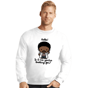 Secret_Shirts Crewneck Sweater, Unisex / Small / White Lionel Kitty