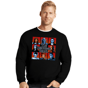 Daily_Deal_Shirts Crewneck Sweater, Unisex / Small / Black Halloween Bunch