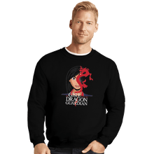 Load image into Gallery viewer, Shirts Crewneck Sweater, Unisex / Small / Black The Girl With The Dragon Guardian
