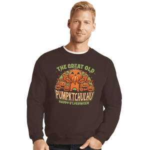 Secret_Shirts Crewneck Sweater, Unisex / Small / Dark Chocolate Pumpkin Cthulhu