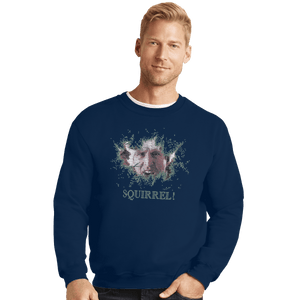 Shirts Crewneck Sweater, Unisex / Small / Navy Squirrel