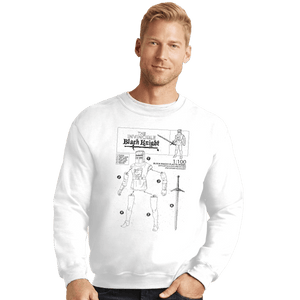 Shirts Crewneck Sweater, Unisex / Small / White The Invincible Black Knight