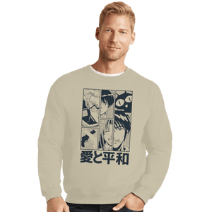 Secret_Shirts Crewneck Sweater, Unisex / Small / Sand Trigun Gunsmoke