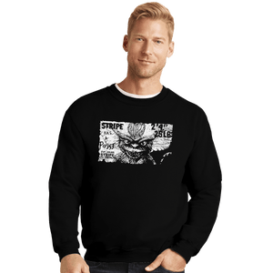 Shirts Crewneck Sweater, Unisex / Small / Black Stripe Has A Posse