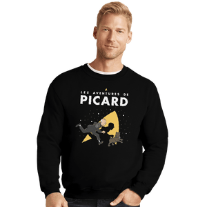 Shirts Crewneck Sweater, Unisex / Small / Black Les Aventures De Picard