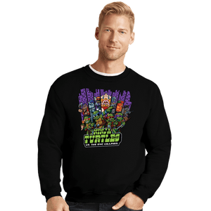 Secret_Shirts Crewneck Sweater, Unisex / Small / Black TMNT Vs NYC Villains